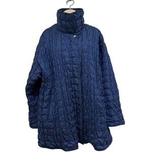 Mycra Pac One‎ Reversible Blue Jacket Size M/L Quilted Windbreaker Funnel Neck